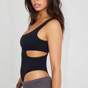 Garage Cut Out Sleeveless Bodysuit in Black - Size Small